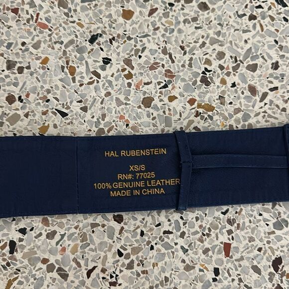 Hal Rubenstein 100% leather royal blue belt XS S small Hal Rubenstein 100% leather royal blue belt XS S small main image 4
